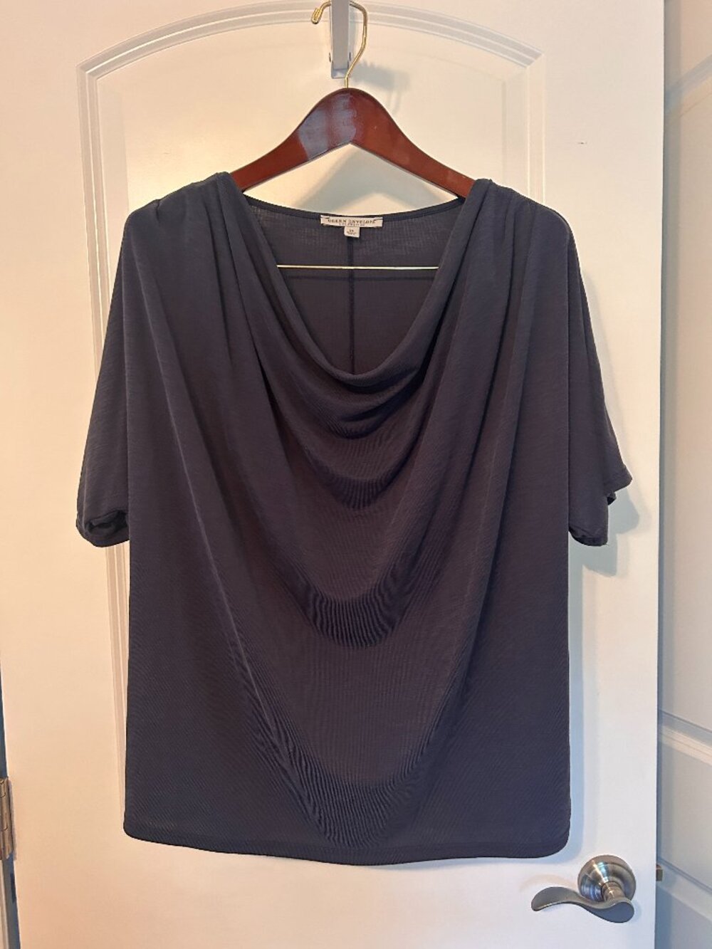 Green Envelope Los Angeles Cowl Neck Dolman Top Slate Gray XL Minimalist Office